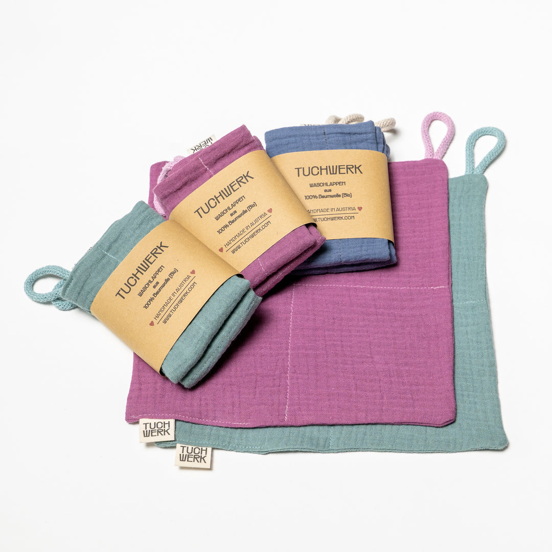 kleine Spucktücher für unterwegs, nützliche Accessoires für Babys, Waschlappen, schöne Farben, für Jungs und Mädchen, unisex