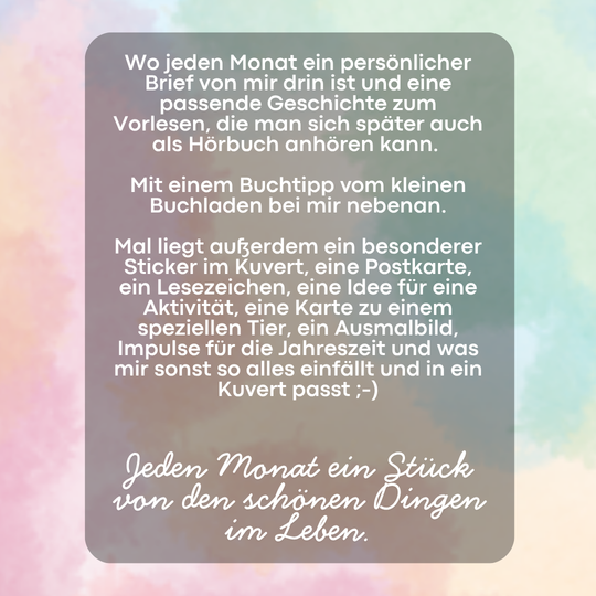 Post für Dich - Briefclub für Kinder Einzelkauf zum Probieren und ideal als Geschenk