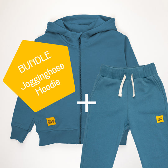 Jogginganzug in petrolblau (Bundlepreis)