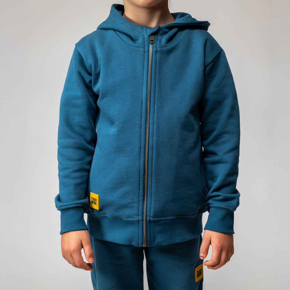 Unisex-Hoodie aus Bio-Baumwolle mit YKK-Zipper, fair hergestellt in Portugal.