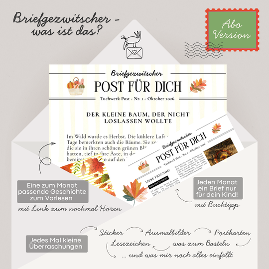 Briefclub für Kinder von 3-7 Jahren, Geschenk für Kinder, Geschenk für 4-jährigen, Geschenk für 5-jährigen, Geschenk für 6-jährigen, Postsendung, Brief für Kinder, besonderes Geschenk, Abonnement